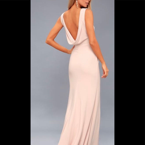 Lulus Dresses & Skirts - NWT LULUS BLUSH PINK BACKLESS MAXI DRESS, Size XL